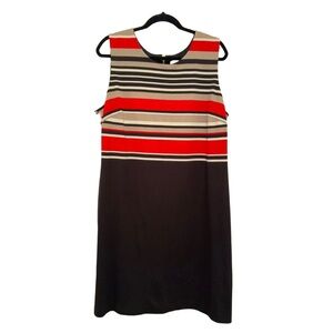 Calvin Klein | Women’s Red & White Stripe Midi Sleeveless Dress Plus Size 18W